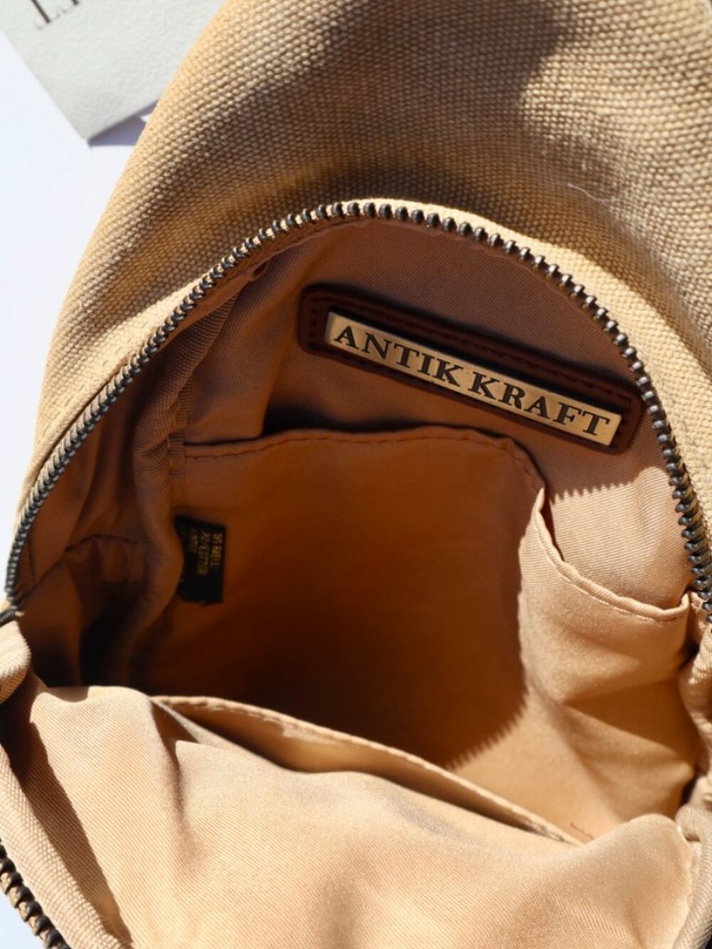 NWT Antik Kraft Camel Sling Bag - Picture 7 of 7